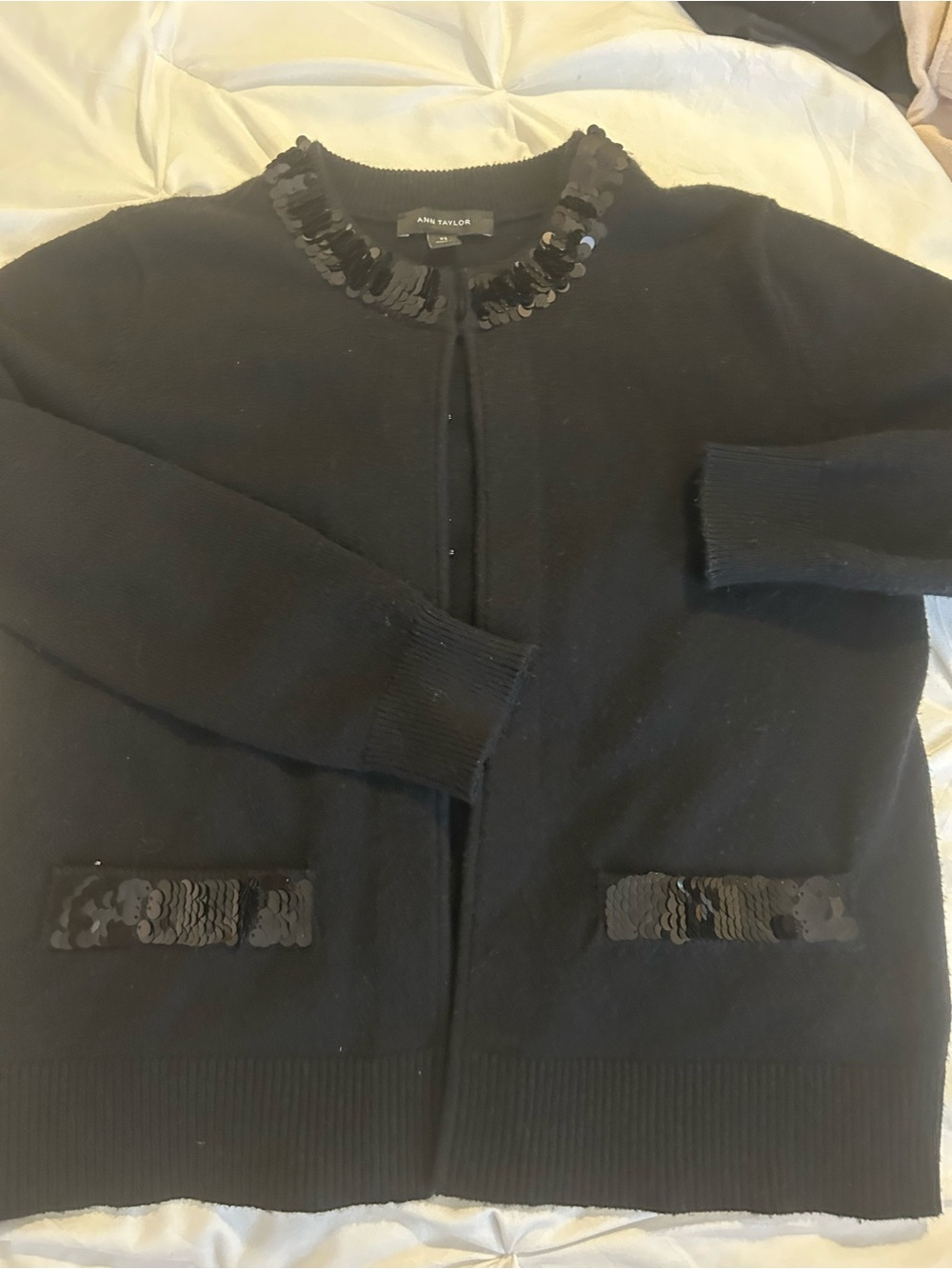 Ann Taylor cardigan with added beads